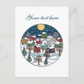 Aardige winter scène aanpasbaar  briefkaart (Voorkant)