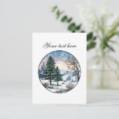 Aardige winter scène aanpasbaar briefkaart (Staand voorkant)