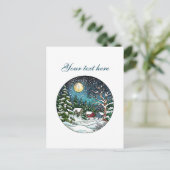 Aardige winter scène aanpasbaar briefkaart (Staand voorkant)