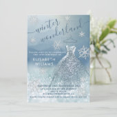 Aardige winterwonderland glitter ombre zoete 16 kaart (Staand voorkant)