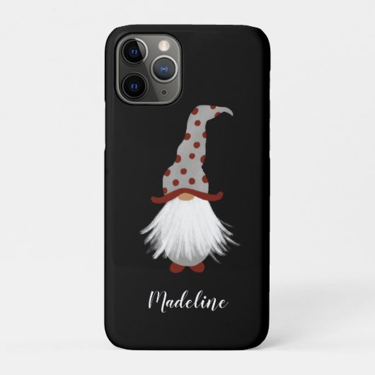 Aardige witte baardkabouter met naam Case-Mate iPhone case (Achterkant)
