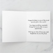 Aardige Witte Baby Eenhoorn met Bloemen Kaart (Binnen)