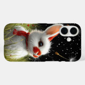 Aardige witte konijn zittend in het gras Case-Mate iPhone case (Achterkant (horizontaal))