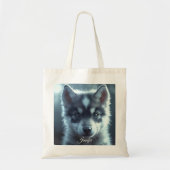 Aardige wolfbaby in het maanlicht tote bag (Voorkant)
