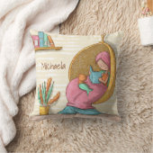 Aardige zeemeermin met kat Leeshoek Kussen (Deken)