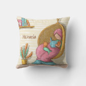 Aardige zeemeermin met kat Leeshoek Kussen (Achterkant)