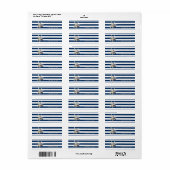 Aardige Zeester, Strepen Retouradres Label (Full Sheet)