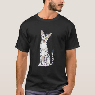 Aardige Zittende Oosterse Katteneigenaar T-shirt