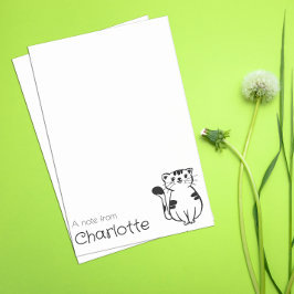 Aardige zwart witte cartoon kat naam post-it® notes