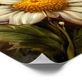 Aardige zwarte kitten tussen bloemen poster (Hoek)