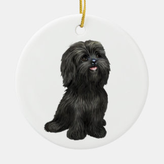 Aardige Zwarte Shih Tzu - Alleen het Hondornament Keramisch Ornament