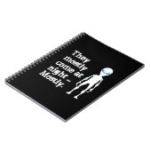 Aardige zwarte witte buitenaardse aanhaling notitieboek (Linkerzijde)