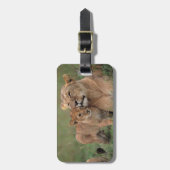 Aardigste baby dieren | Leeuwenwelp & Moeder Bagagelabel (Voorkant verticaal)