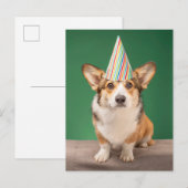 Aardigste Baby Dieren | Verjaardag Corgi Puppy Briefkaart (Voorkant / Achterkant)