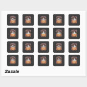 Aardigste gans bij de pompoenpatch Thanksgiving Vierkante Sticker (Vel)