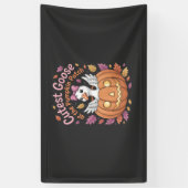 Aardigste gans bij de pompoenveld Thanksgiving Spandoek (Verticaal)
