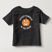 Aardigste Pompoen in de Patch Zwarte Oranje Hallow Kinder Shirts (Voorkant)