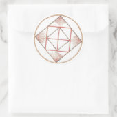 Aarding Mandala Ronde Sticker (Tas)