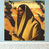“Aardkenner” Westerse kunst van Maynard Dixon Canvas Afdruk (Insitu (Houten vloer))