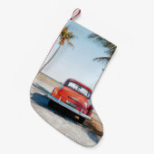 Aardkever naast kokokosbomen kleine kerstsok (Voorkant (Hangend))