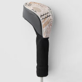 Aardkleuren met abstracte vormdecoratie golfheadcover (Schuin)