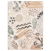 Aardkleuren met abstracte vormdecoratie klembord (Achterkant)