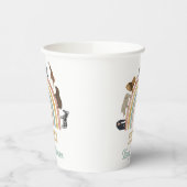 Aardkleuren Regenboogdieren Oerwoud Baby shower Papieren Bekers (Links)