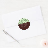 Aardkleuren Ronde Sticker (Envelop)