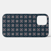 aardkleurige bloemige geometrische tegels Case-Mate iPhone case (Achterkant (horizontaal))