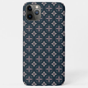 aardkleurige bloemige geometrische tegels Case-Mate iPhone case