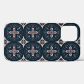 aardkleurige bloemige geometrische tegels Case-Mate iPhone case (Achterkant (horizontaal))