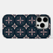 aardkleurige bloemige geometrische tegels Case-Mate iPhone case (Achterkant (horizontaal))