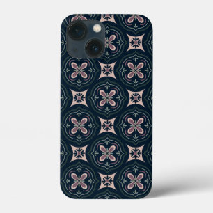 aardkleurige bloemige geometrische tegels Case-Mate iPhone case