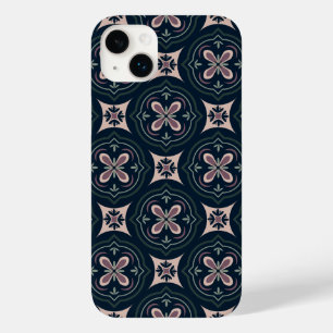 aardkleurige bloemige geometrische tegels Case-Mate iPhone 14 plus hoesje