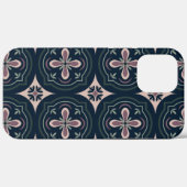 aardkleurige bloemige geometrische tegels Case-Mate iPhone case (Achterkant (horizontaal))