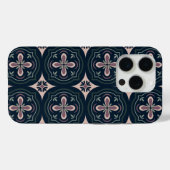aardkleurige bloemige geometrische tegels Case-Mate iPhone case (Achterkant (horizontaal))