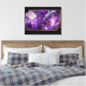 Aardkristallen Edelstenen Amethyst Canvas Afdruk (Insitu (Slaapkamer))