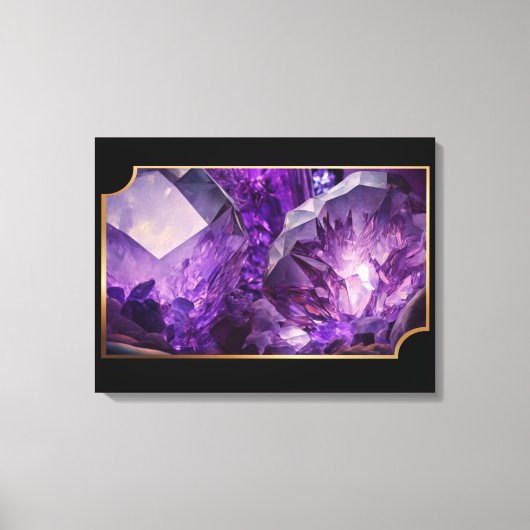 Aardkristallen Edelstenen Amethyst Canvas Afdruk (Voorkant)