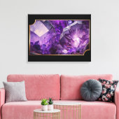 Aardkristallen Edelstenen Amethyst Canvas Afdruk (Insitu (Woonkamer))