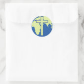 aardkruis ronde sticker (Tas)