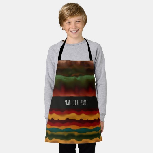 Aardlagen Abstract Regenboogpatroon Schort (Gedragen)