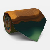 Aardlagen Abstract Regenboogpatroon Stropdas (Opgerold)