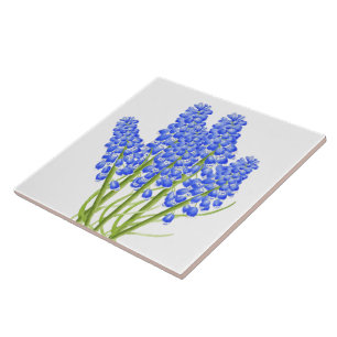 Aardlende op een keramische tegel (M) Tegeltje