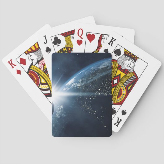 aardmaan en zon pokerkaarten (Achterkant)