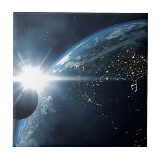 aardmaan en zon tegeltje