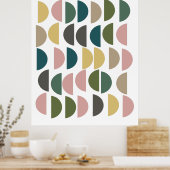 Aardmatig geometrisch ontwerp met modern esthetisc poster (Keuken)