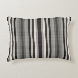 Aardmatige kleurenstripes accent kussen