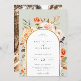 Aardnajaar Botanische Lijst van Floral Arch Weddin Kaart