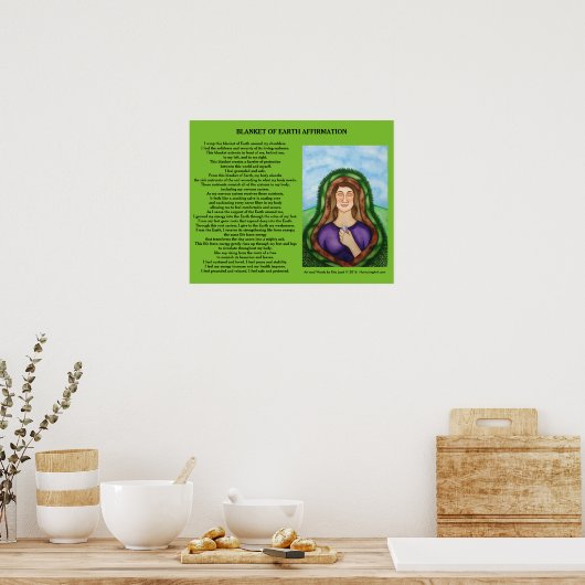 Aardobber van Rita Loyd Poster (Keuken)