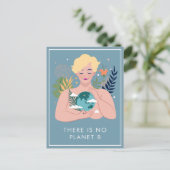 Aardobbermoeder op aarde feestdagenkaart (Staand voorkant)